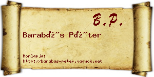 Barabás Péter névjegykártya
